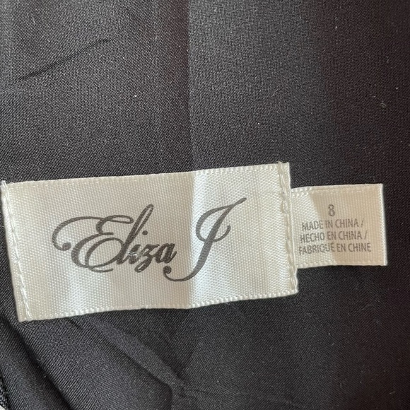 Eliza J Black Pink Floral V Back Cocktail Dress, Size 8 - Picture 10 of 11